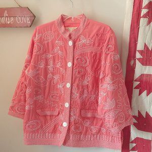 Pink 3/4 Sleeve Jacket